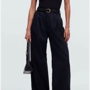 Madewell Harlow Black Wide-Leg Pants Sz 8